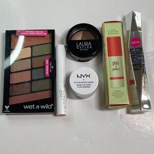 New Makeup Bundle #10 WetnWild Eyeshadow ,Eyeshadow Duo, Lip,Blush, Eye Base